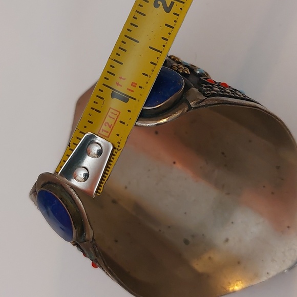 Statement Piece Lapis Lazuli Cuff Bracelet - Picture 12 of 12